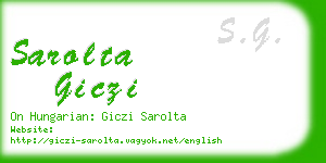 sarolta giczi business card